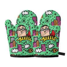 画像をギャラリービューアに読み込む, ‘Tiger Human’ Oven glove(two pieces)