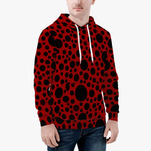 Load image into Gallery viewer, 'Red with black dots' Unisex Hoodie