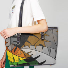 Load image into Gallery viewer, 586. ‘Jungle’ Large Leather Tote Bag