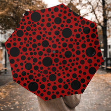 Load image into Gallery viewer, Red with Black dots - Automatic Folding Umbrella