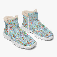 Load image into Gallery viewer, You are not alone Blue-Fur Zipper Up Boots