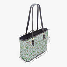 Load image into Gallery viewer, 586. ‘Beans on blue’ Large Leather Tote Bag