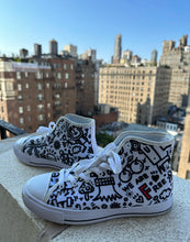Load image into Gallery viewer, Everything is Perfect on White -Unisex High Top Canvas Shoes