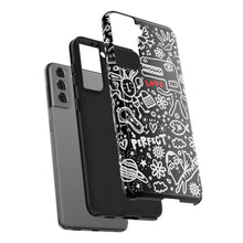 Load image into Gallery viewer, Doodle Love Tough Phone Case — Black & White Cute Graphic Protection