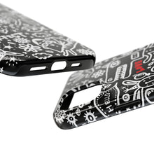 Load image into Gallery viewer, Doodle Love Tough Phone Case — Black & White Cute Graphic Protection