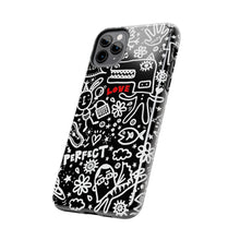 Load image into Gallery viewer, Doodle Love Tough Phone Case — Black & White Cute Graphic Protection