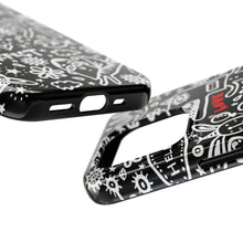 Load image into Gallery viewer, Doodle Love Tough Phone Case — Black & White Cute Graphic Protection