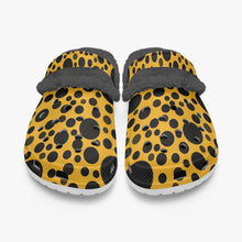 Load image into Gallery viewer, Yellow with black dots-Lined Clogs