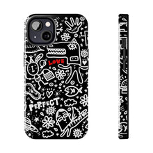 Load image into Gallery viewer, Doodle Love Tough Phone Case — Black & White Cute Graphic Protection