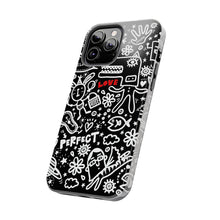 Load image into Gallery viewer, Doodle Love Tough Phone Case — Black & White Cute Graphic Protection