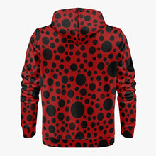 Load image into Gallery viewer, 'Red with black dots' Unisex Hoodie