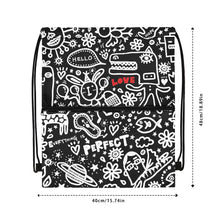 Load image into Gallery viewer, 'Perfect on Black' Drawstring Backpack