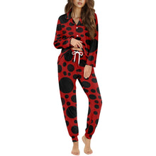 Load image into Gallery viewer, 'Red with Black dots' Women's Pajama Set