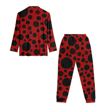 Load image into Gallery viewer, 'Red with Black dots' Women's Pajama Set