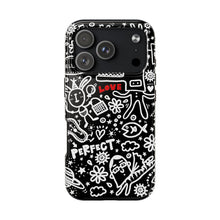 Load image into Gallery viewer, Doodle Love Tough Phone Case — Black & White Cute Graphic Protection
