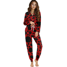 Load image into Gallery viewer, 'Red with Black dots' Women's Pajama Set
