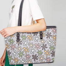 Load image into Gallery viewer, 586. 'Happie in lilac' Large Leather Tote Bag