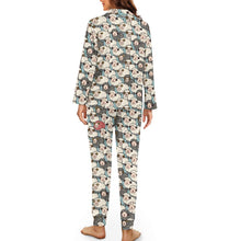 Load image into Gallery viewer, 'Beloved Sheep' Women's Pajama Set with collar
