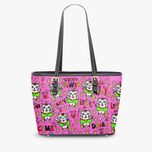 Load image into Gallery viewer, 586. 'Manekineko' Large Leather Tote Bag