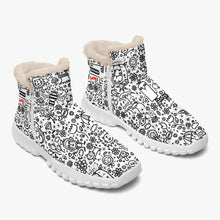 Load image into Gallery viewer, Everything is Perfect white-.Fur Zipper Up Boots