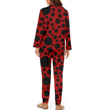 Load image into Gallery viewer, 'Red with Black dots' Women's Pajama Set