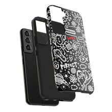 Load image into Gallery viewer, Doodle Love Tough Phone Case — Black & White Cute Graphic Protection