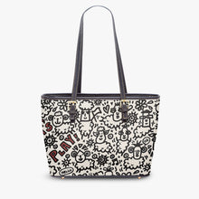 Load image into Gallery viewer, 586 ‘Doodle Sheep’ Large Leather Tote Bag