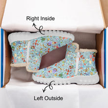 Load image into Gallery viewer, You are not alone Blue-Fur Zipper Up Boots