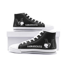 Load image into Gallery viewer, 'MOMECATS' White -Unisex High Top Canvas Shoes