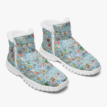 Load image into Gallery viewer, You are not alone Blue-Fur Zipper Up Boots