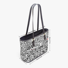 Load image into Gallery viewer, 586. Everything is Perfect on White’ Large Leather Tote Bag