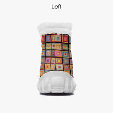 Load image into Gallery viewer, Colorful Square- Fur Zipper Up Boots