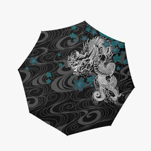 Load image into Gallery viewer, ‘Yozakura Black’ Automatic Folding Umbrella