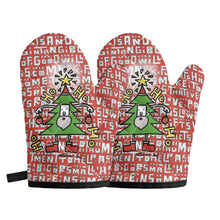 Load image into Gallery viewer, ‘Christmas Tree’ Oven glove(two pieces)