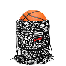 Load image into Gallery viewer, 'Perfect on Black' Drawstring Backpack