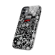 Load image into Gallery viewer, Doodle Love Tough Phone Case — Black & White Cute Graphic Protection