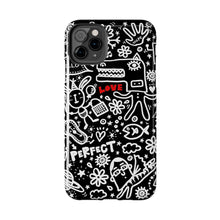 Load image into Gallery viewer, Doodle Love Tough Phone Case — Black & White Cute Graphic Protection