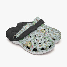 Load image into Gallery viewer, ‘Beans on Blue’ Lined Clogs
