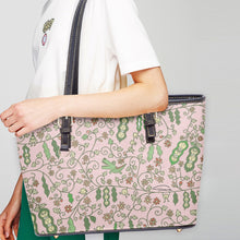 Load image into Gallery viewer, 586. ‘Beans on Pink’ Large Leather Tote Bag