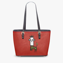 Load image into Gallery viewer, 586. ‘Giraffe Human’ Large Leather Tote Bag