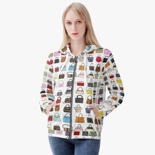 Load image into Gallery viewer, 'Fashion Lovers' Women's Full Zip Up Hoodie