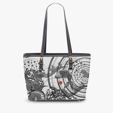 Load image into Gallery viewer, 586. ‘Toryu Mon white’ Large Leather Tote Bag