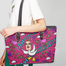 Load image into Gallery viewer, 586. ‘Human bird’ Large Leather Tote Bag