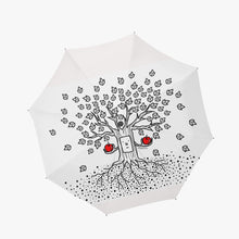 Load image into Gallery viewer, 'Tree on White' Automatic Folding Umbrella