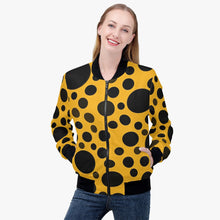 画像をギャラリービューアに読み込む, 'Yellow with black dots'Trending Women’s Jacket