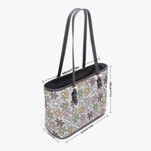 Load image into Gallery viewer, 586. 'Happie in lilac' Large Leather Tote Bag