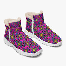 Load image into Gallery viewer, Vibrant Blossom- Fur Zipper Up Boots