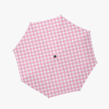 Load image into Gallery viewer, ‘Pink Checker’ Automatic Folding Umbrella