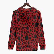 Load image into Gallery viewer, 'Red with black dots' Unisex Hoodie