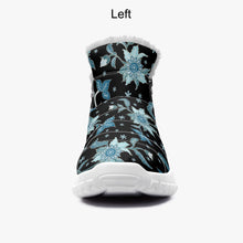 Load image into Gallery viewer, Blue flower- Fur Zipper Up Boots